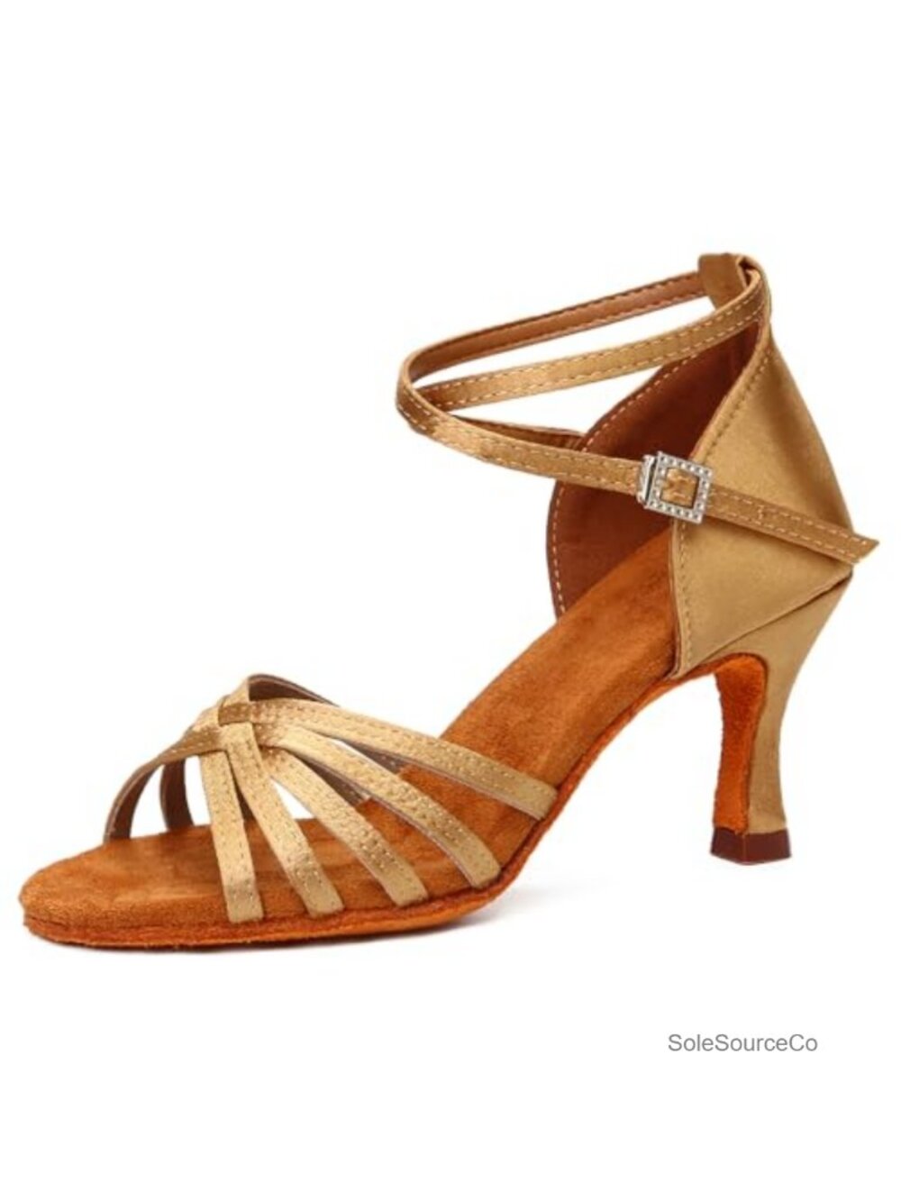 Women's Satin Latin Dance Shoes Professional Ballroom Salsa Practice